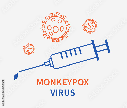 Monkeypox virus sign. Vaccine for MonkeyPox virus. epidemic, disease. Vector illustration.