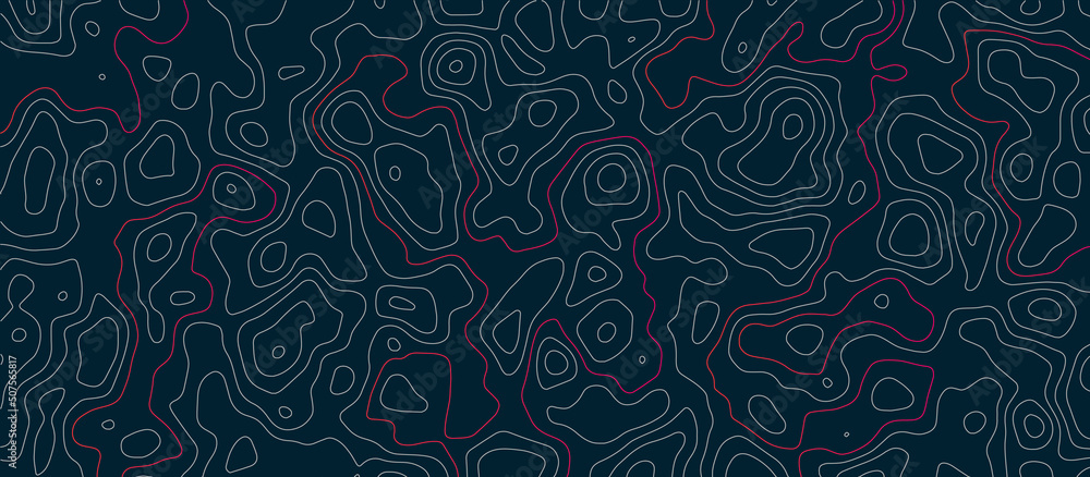 Background of the topographic map. Topographic map lines, contour background Background of the topographic map. Topographic map lines, contour background