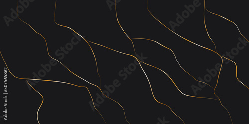 Gold marble texture background, gold with black marble background with yellow veins