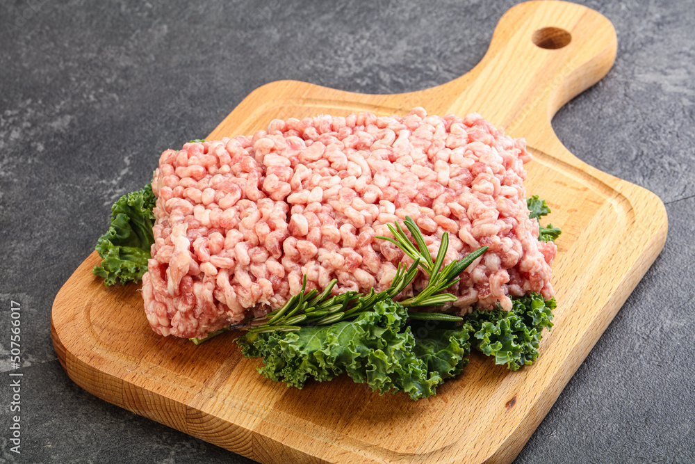 Raw pork minced meat for cooking Raw pork minced meat for cooking