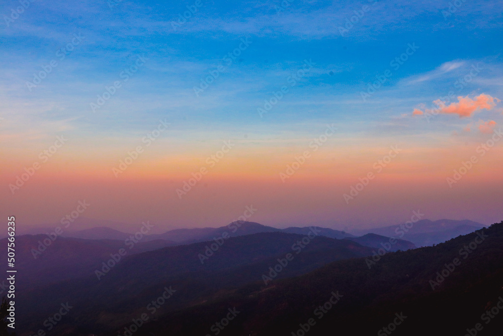 sunset in the mountains sunset in the mountains