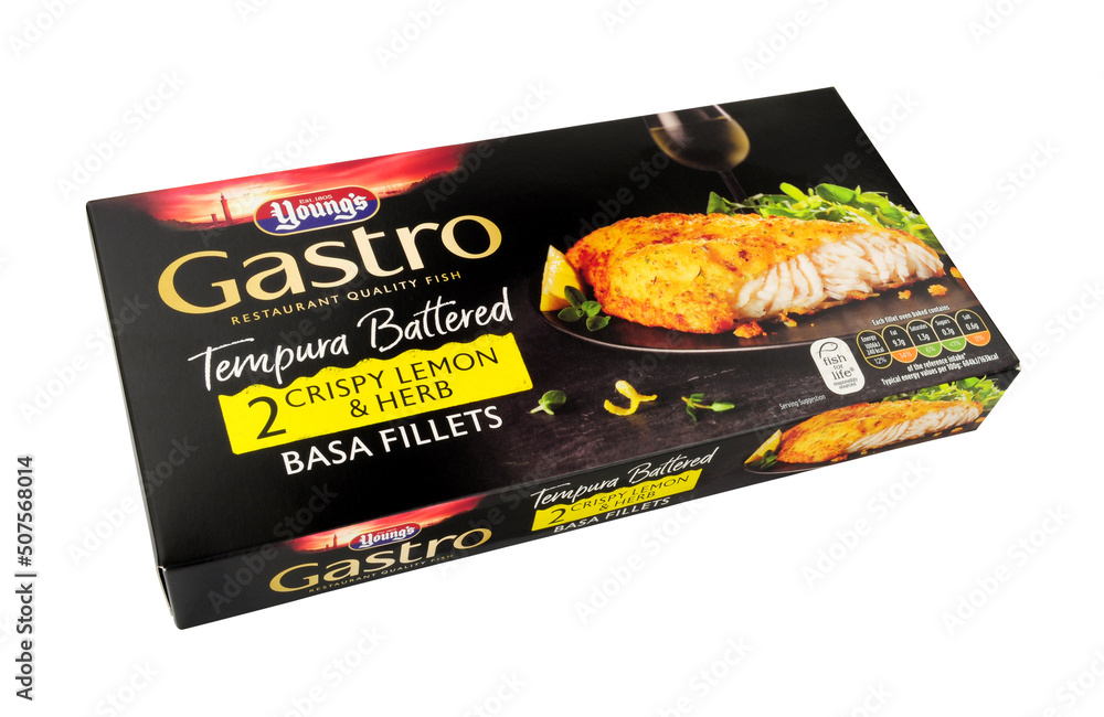 Youngs gastro lemon and herb tempura battered frozen basa fish fillets