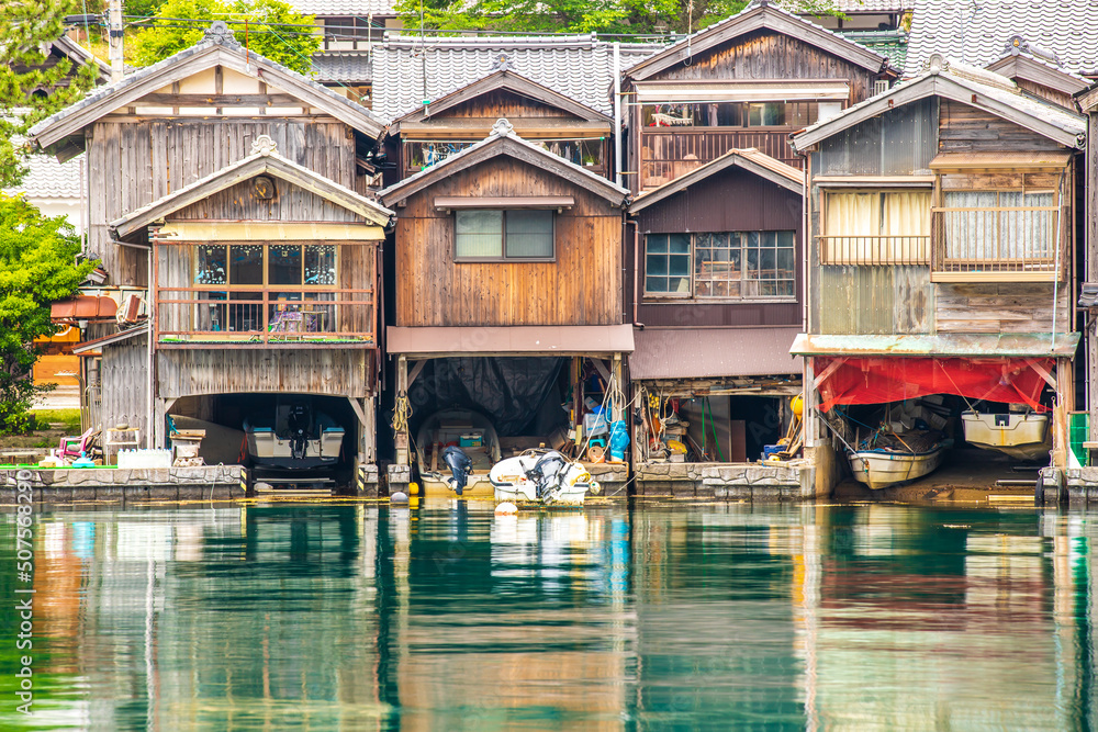 京都　伊根の舟屋
