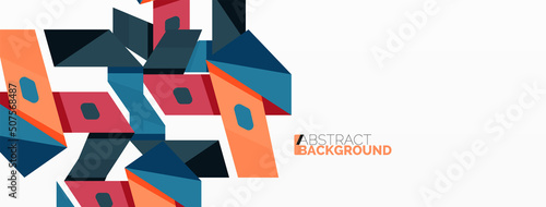 Abstract line and triangle background. Creative geometric abstract backdrop. Business template for wallpaper, banner, background or landing