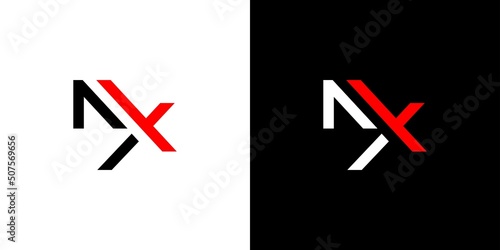 Modern and elegant MX logo design