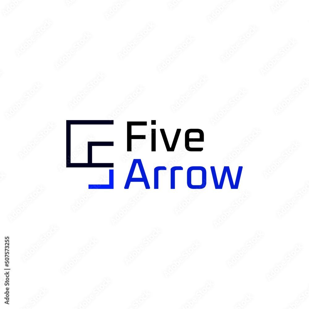 five arrow flat logo design five arrow flat logo design