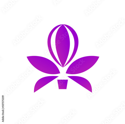 cannabis with hot balloon concept