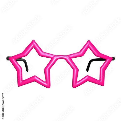 Star glasses with pink frames