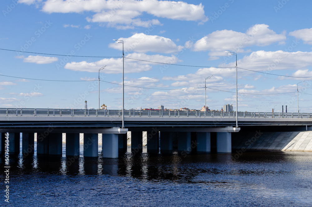 Bridge across the Snezhka River which was built in 2021.