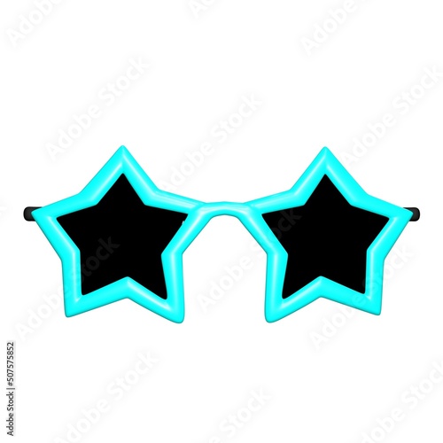 Star sunglasses with blue sea frames