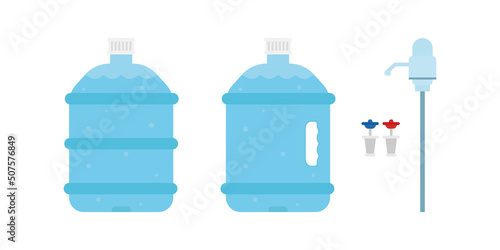 Set Water cooler vector icon. Cartoon vector icon isolated on white background water cooler.