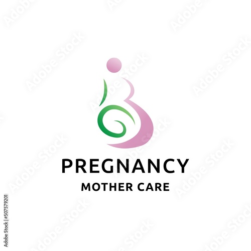 Pregnancy mother care logo design template