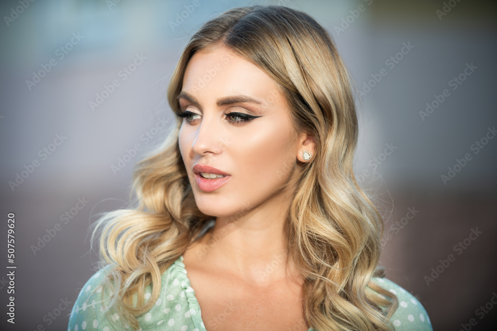 © Volodymyr - Natural female beauty. Young blonde woman with clean fresh skin. Sensual portrait of elegant young woman outdoors. Beautiful fashionable girl. © Volodymyr - Natural female beauty. Young blonde woman with clean fresh skin. Sensual portrait of elegant young woman outdoors. Beautiful fashionable girl.