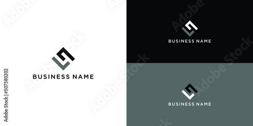 L 4 initial logo template vector photo