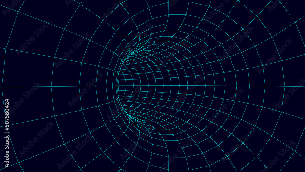 Futuristic abstract frame tunnel. 3D hole grid background. For website and banner design. Big data visualization. Vector illustration. Futuristic abstract frame tunnel. 3D hole grid background. For website and banner design. Big data visualization. Vector illustration.