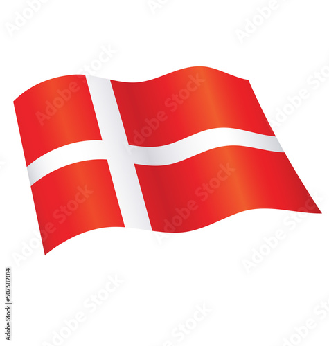 flying danish flag of denmark silk