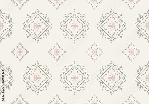 Mandalas flower seamless pattern Design for backgound,carpet,wallpaper,fabric,Book,clothing,wrapping.embroidery style