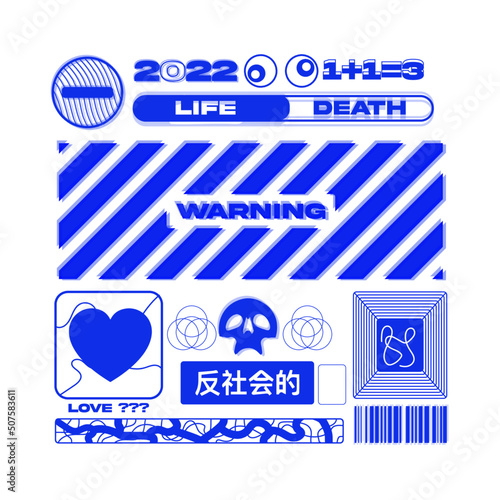 pack de iconos minimalistas color azul