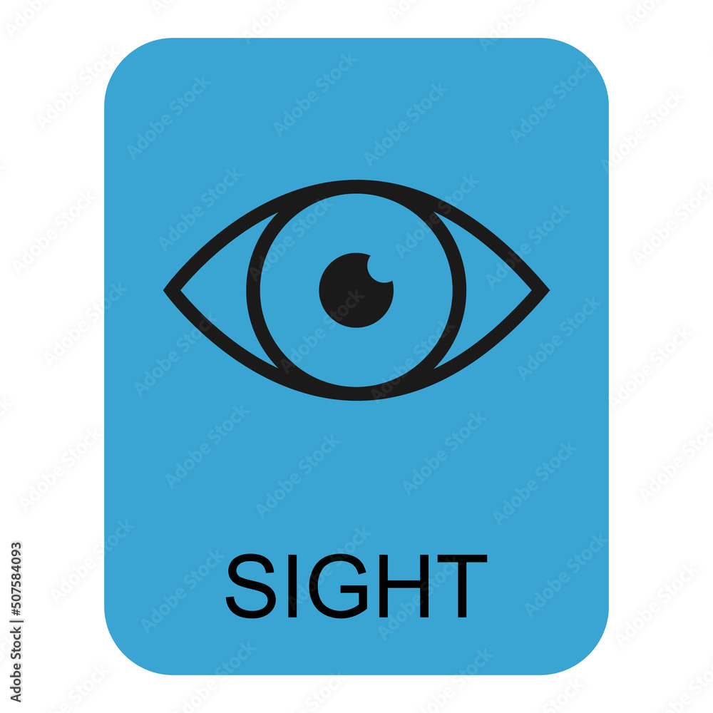 Human anatomy flat eye icon, sight health organ vector illustration, face part sign Human anatomy flat eye icon, sight health organ vector illustration, face part sign