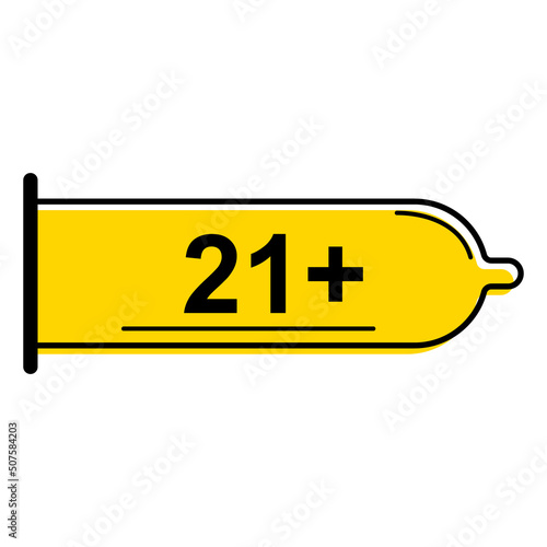 Condom icon, health protection rubber symbol, preventation web sign design vector illustration