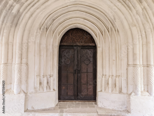 vintage doors, of an ancient castle