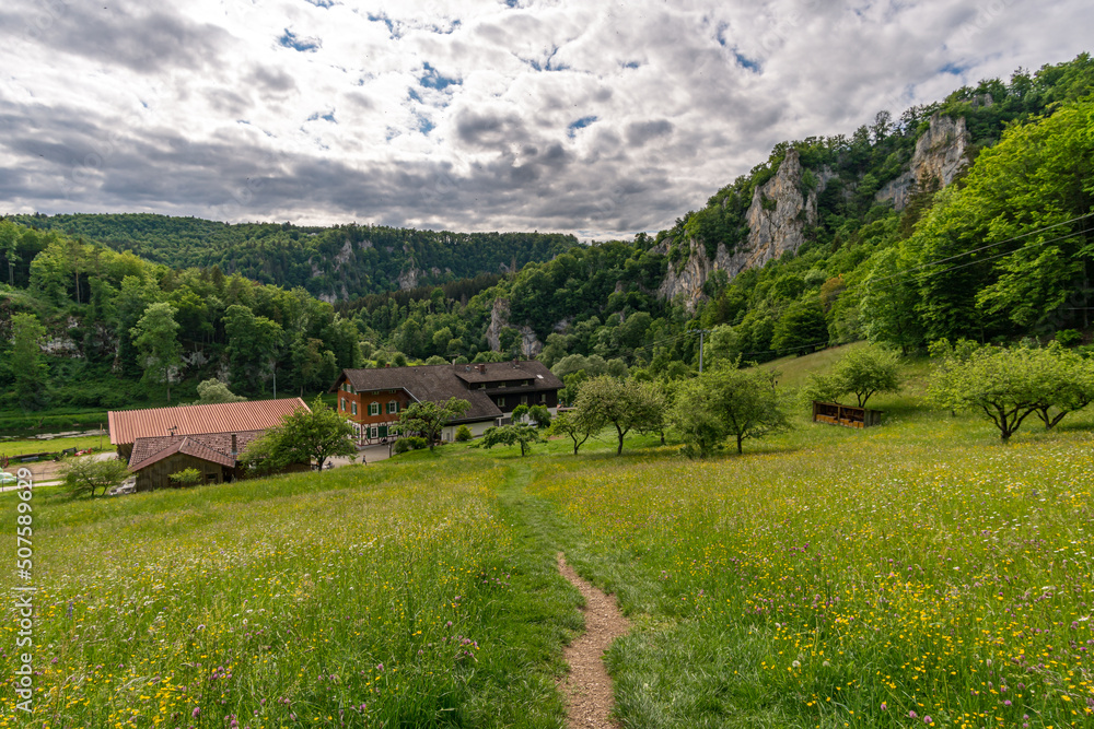 Popular circular hiking trail between Fridingen and Beuron