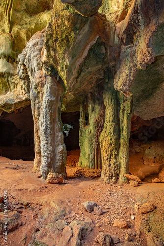 Photography unique stalactite cave cuba