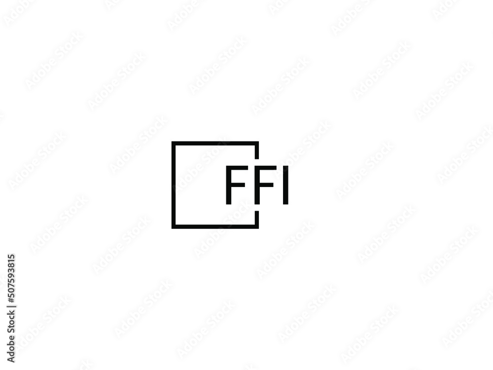 Obraz premium FFI Letter Initial Logo Design Vector Illustration