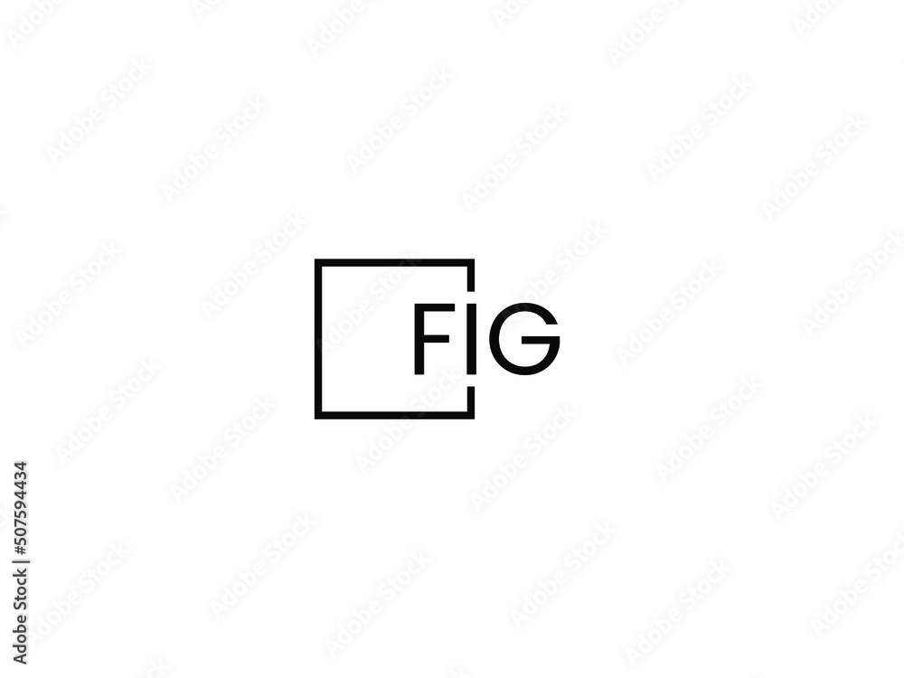 Obraz premium FIG Letter Initial Logo Design Vector Illustration