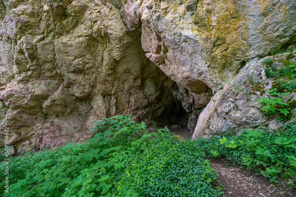 Obraz premium Exploration of some caves in the Upper Danube Valley