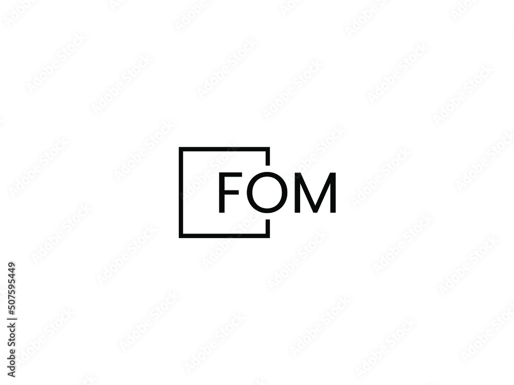 FOM Letter Initial Logo Design Vector Illustration FOM Letter Initial Logo Design Vector Illustration