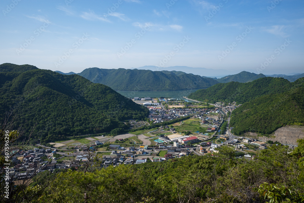 日本の岡山県備前市の天狗山の美しい風景