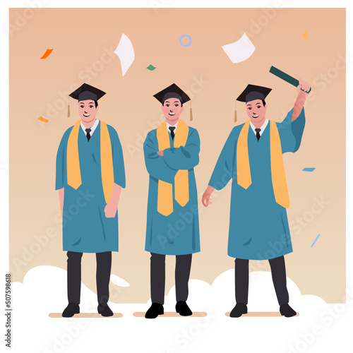 happy graduation illustration