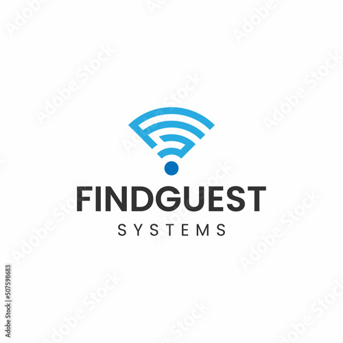 Modern Simple Find Guest Systems Logo Design Template Vector. Network Connection Icon. FG Initial Connect Symbol. GF monogram Abstract Techno Line Data Logo. 