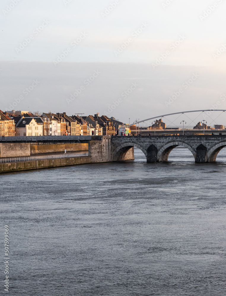 Maastricht river & bridge sunset 