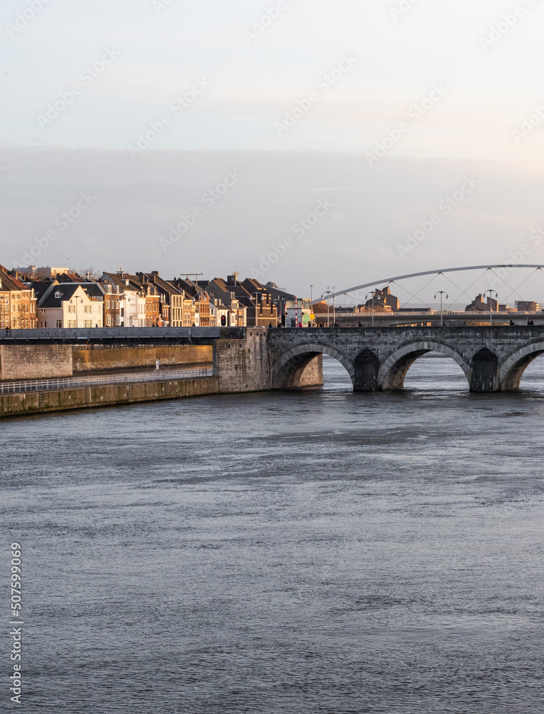 Maastricht river & bridge sunset Maastricht river & bridge sunset