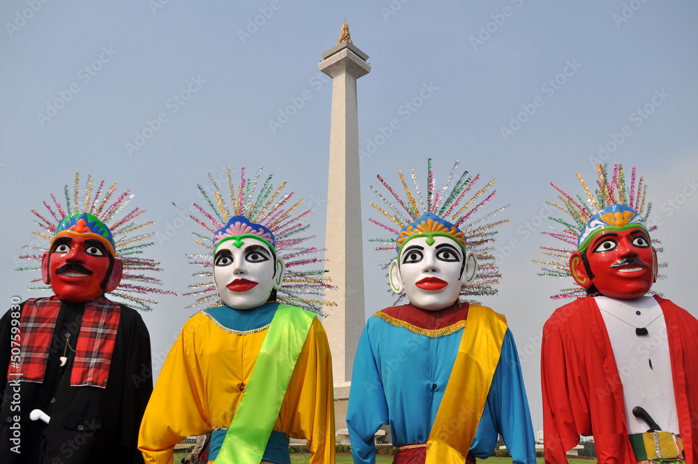 Ondel-ondel the traditional giant puppet from Jakarta - Indonesia