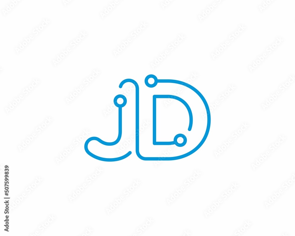Abstract Letters JD Logo Design Template 001 Abstract Letters JD Logo Design Template 001