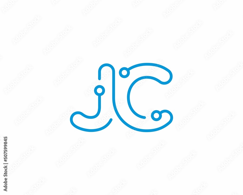 Abstract Letters JC Logo Design Template 001 Abstract Letters JC Logo Design Template 001