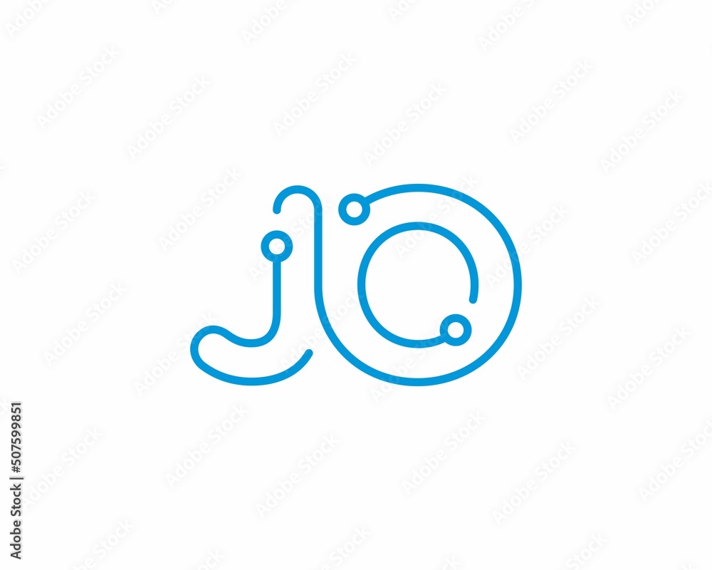 Abstract Letters JO Logo Design Template 001 Abstract Letters JO Logo Design Template 001