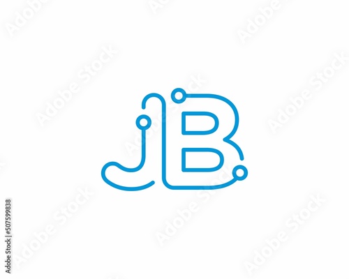 Abstract Letters JB Logo Design Template 001