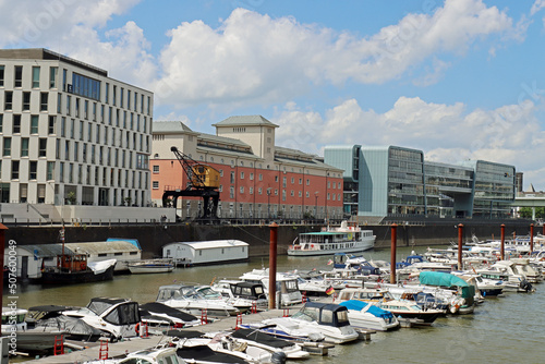 Ausblick auf den Rheinau Hafen in Köln photo