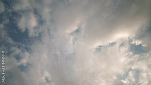 Wallpaper Mural Time-lapse footage of late evening sky full of dark clouds during summer day. Red and yellow puffy clouds on the sky background during sunset. Torontodigital.ca