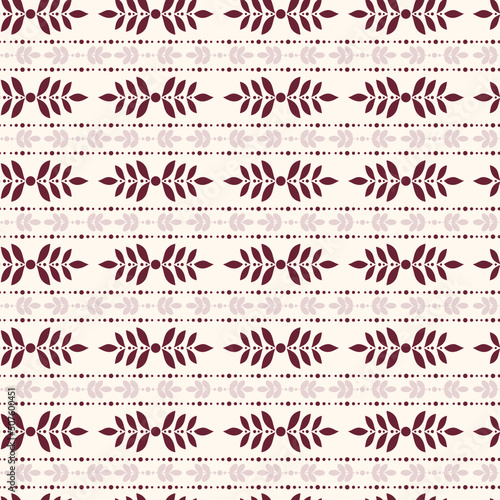 Seamless pattern with plant elements. Pattern in boho style with flowers, leaves, branches, plants. Printing on fabric, paper.