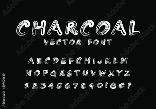 Abstract brush stroke style bold font. Vector fonts for typography, titles, logos and more