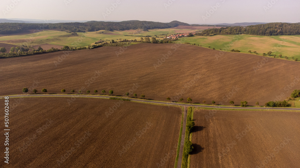 Obraz premium The Thuringian Forest from above