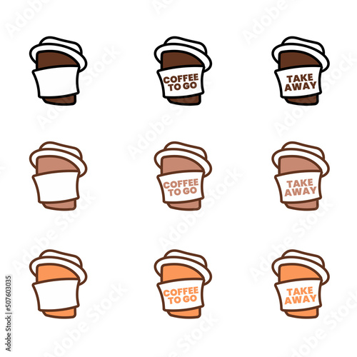 Delicious coffee paper cup icon. Drink vector illustration design