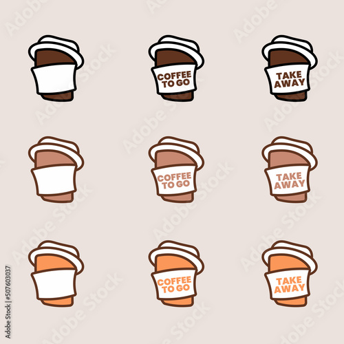 Delicious coffee paper cup icon. Drink vector illustration design