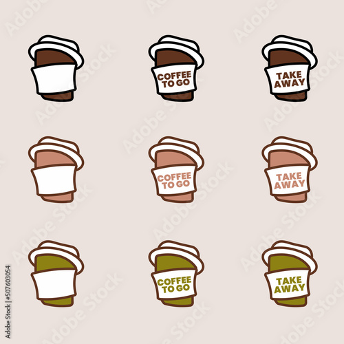 Delicious coffee paper cup icon. Drink vector illustration design