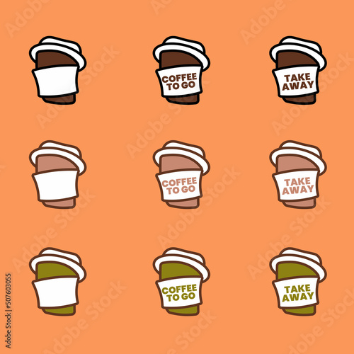 Delicious coffee paper cup icon. Drink vector illustration design